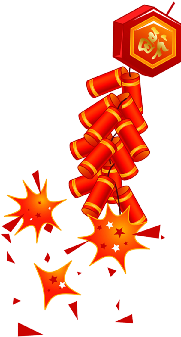 Exploding Firecrackers Illustration PNG Image