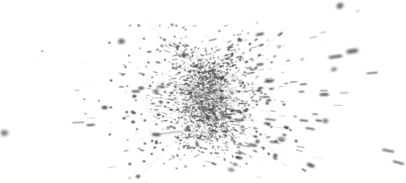 Exploding Particle Text Effect PNG Image