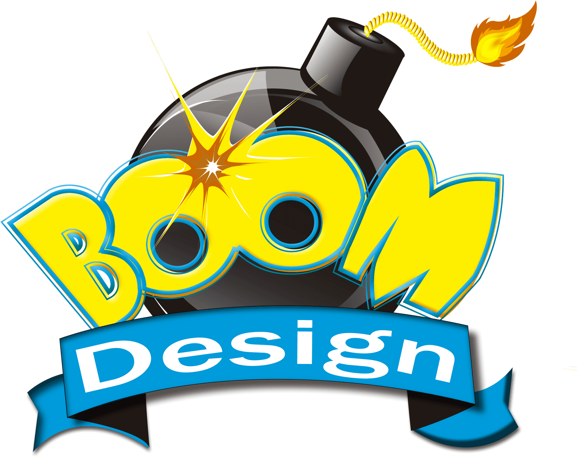 Explosive Boom Design Logo PNG Image