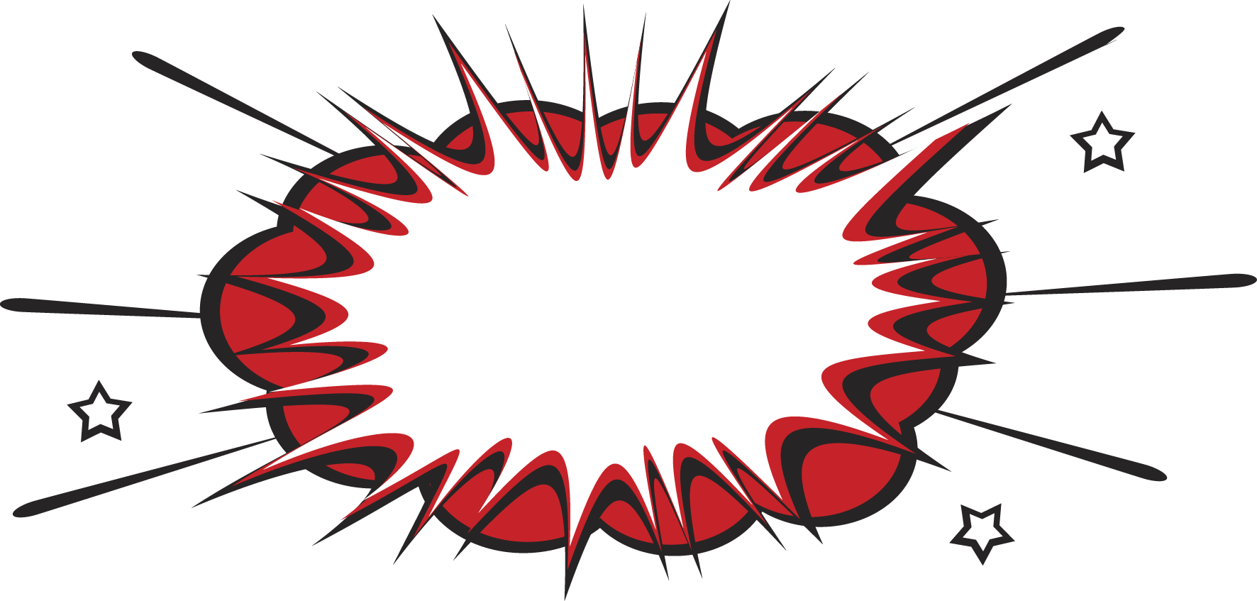 Explosive Comic Bubble PNG Image