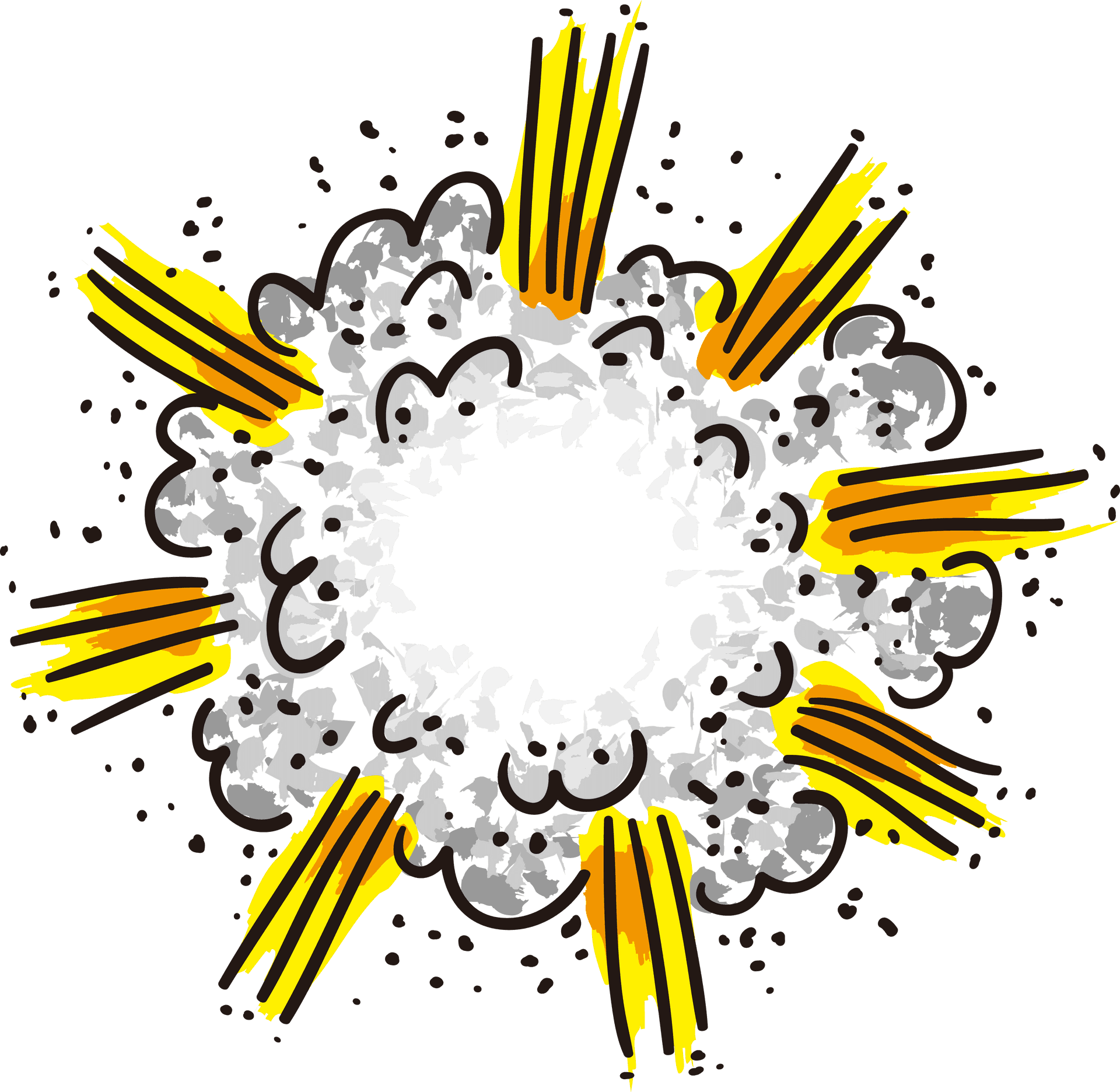 Explosive Comic Cloud PNG Image