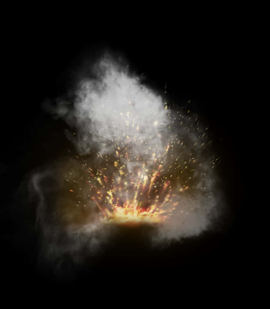 Explosive_ Smoke_and_ Sparks PNG Image