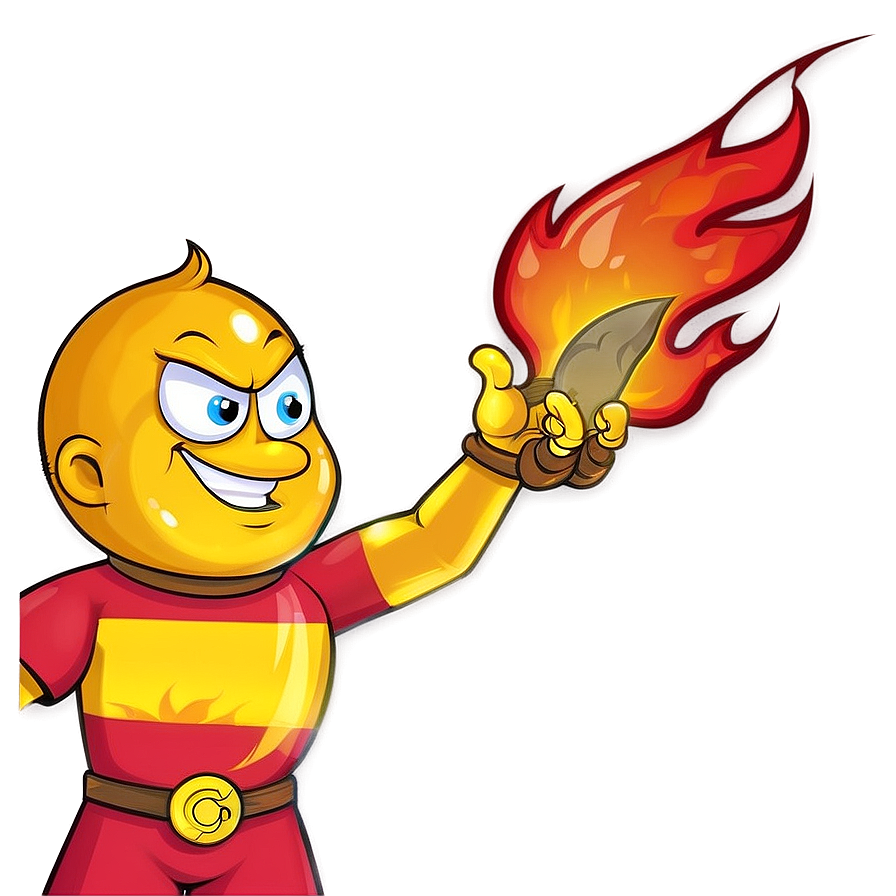 Expressive Fire Mascot Png 06122024 PNG Image