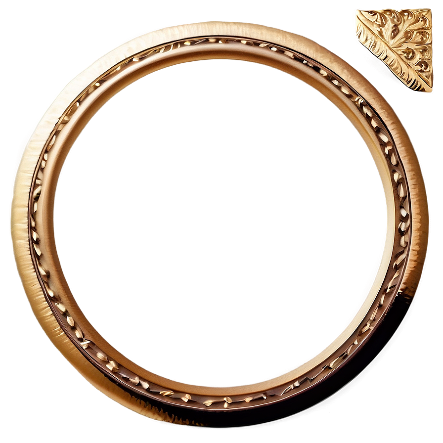 Exquisite Gold Circle Border Png 06262024 PNG Image