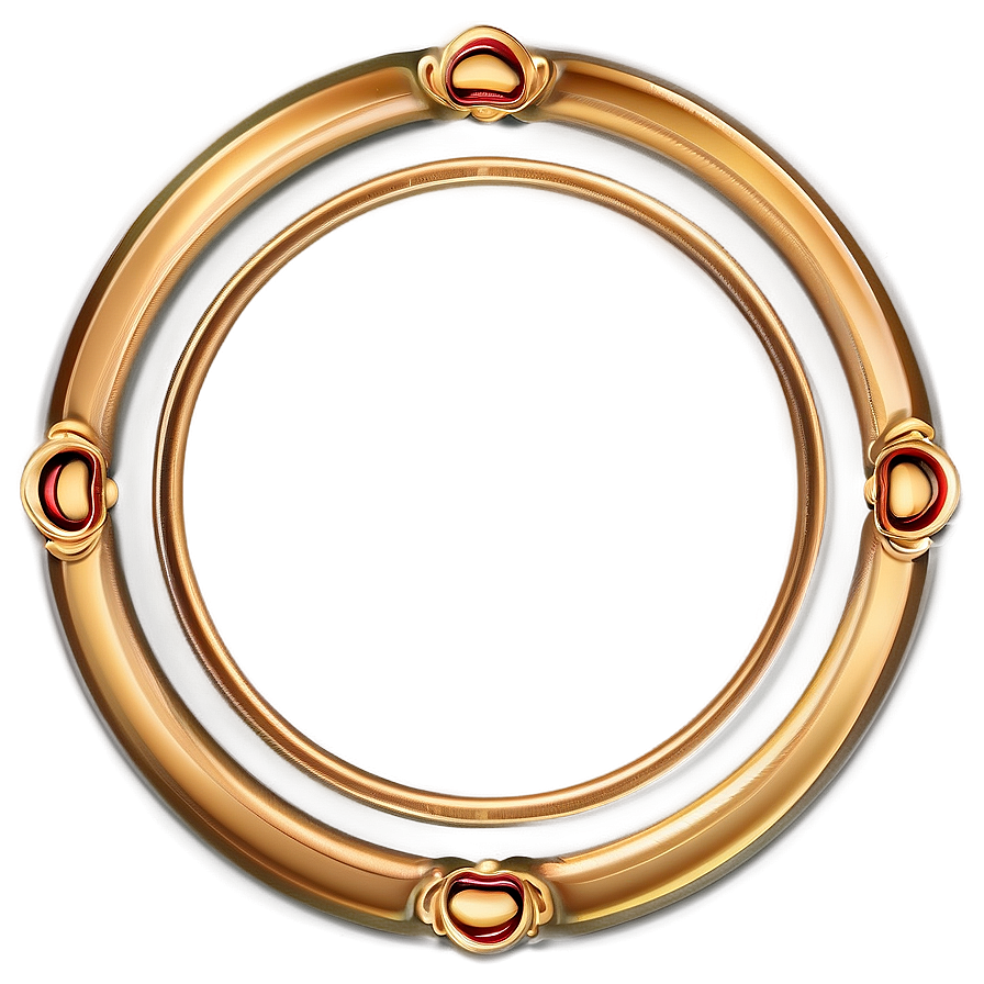 Exquisite Gold Circle Border Png 48 PNG Image