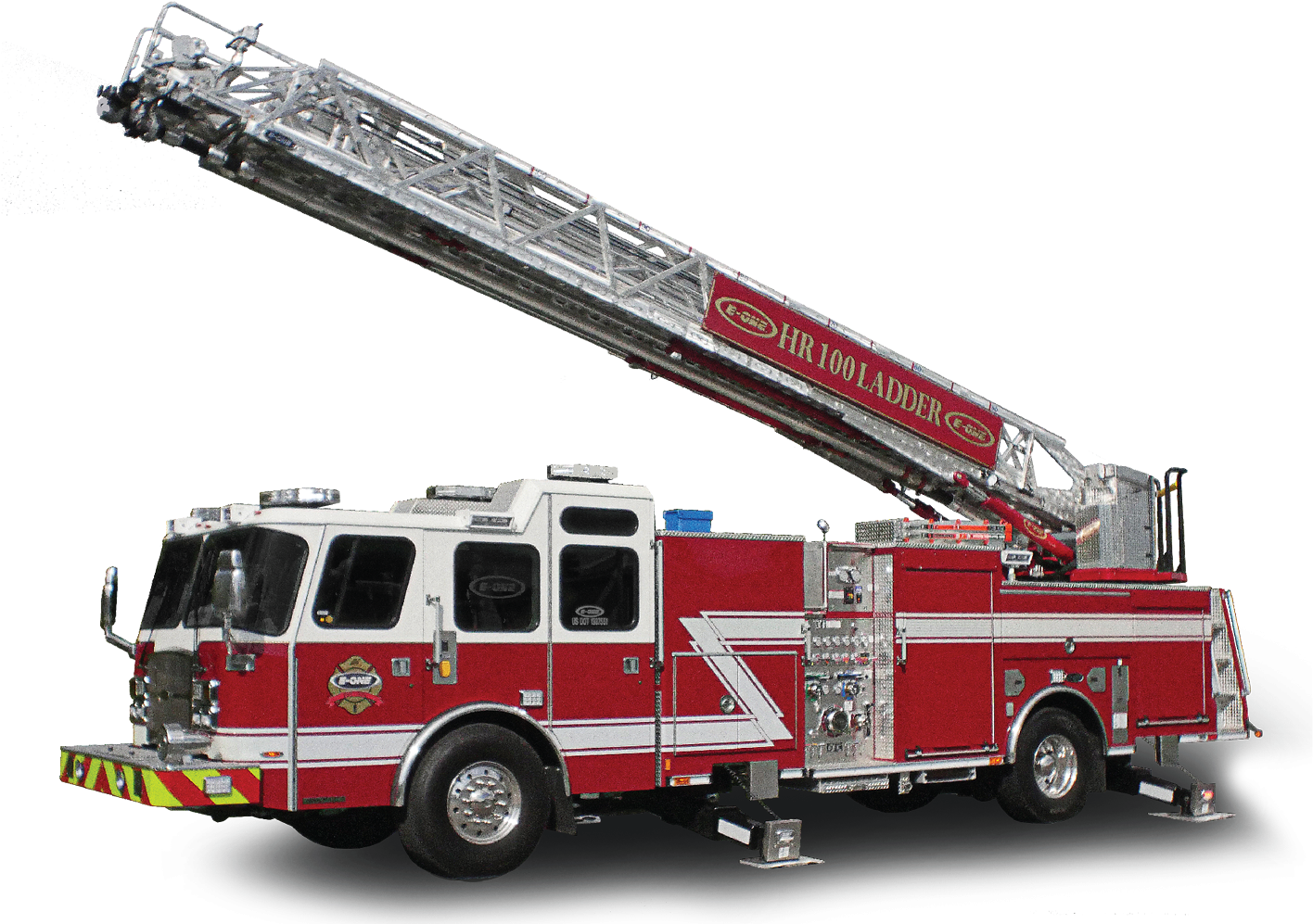 Extended Ladder Fire Truck PNG Image