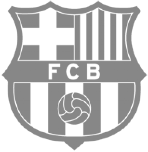 F C Barcelona Logo Blue Monochrome PNG Image