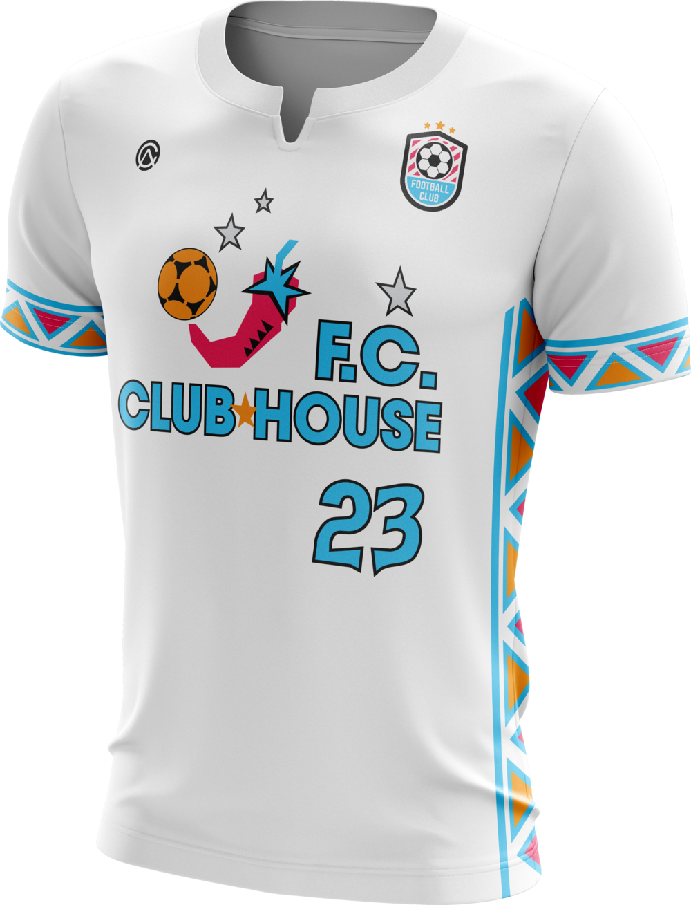 F C Clubhouse Custom Soccer Jersey Design PNG Image