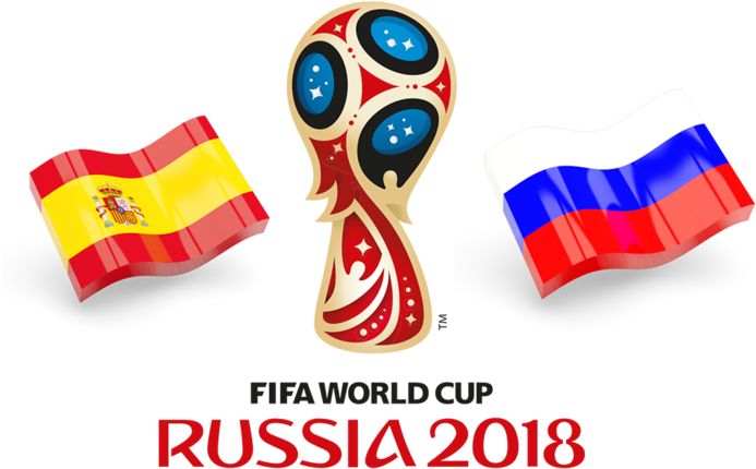 F I F A World Cup2018 Russia Spain Flags PNG Image