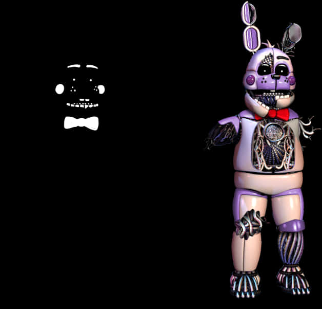 F N A F Bonnie Animatronic Revealed PNG Image