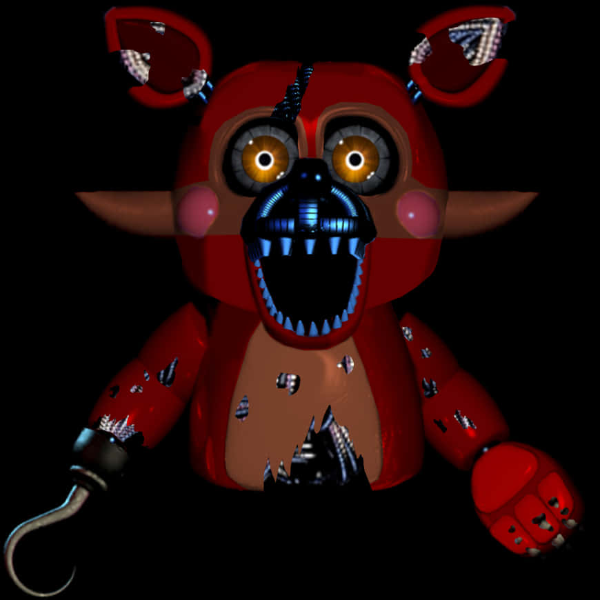 F N A F_ Nightmare_ Foxy_ Render PNG Image