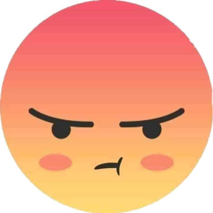 Facebook Angry Reaction Emoji PNG Image