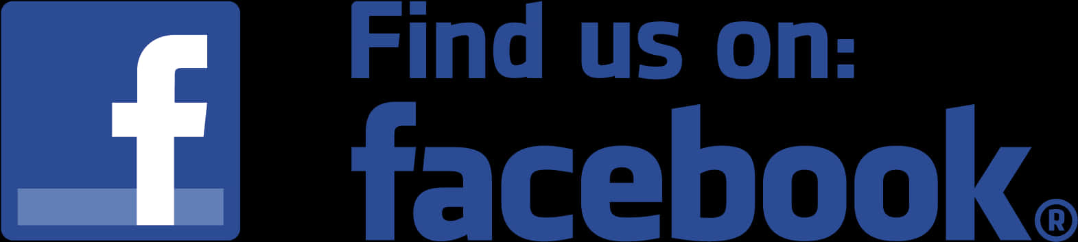 Facebook Find Us Banner PNG Image