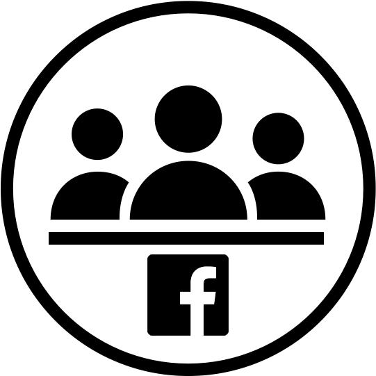 Facebook Group Icon Black PNG Image