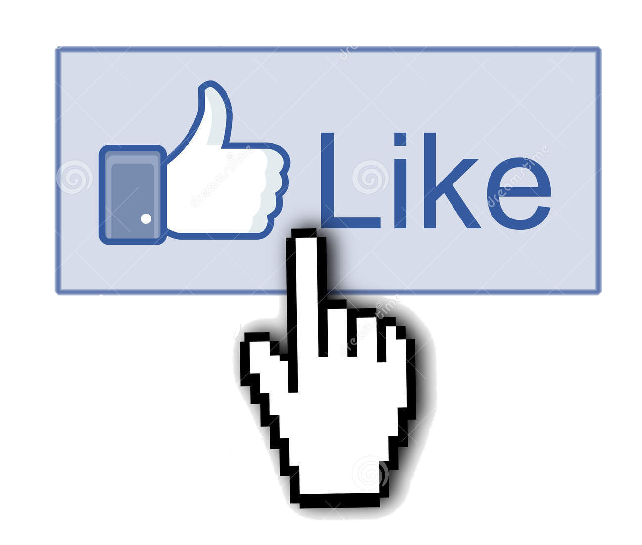 Facebook Like Button Cursor Click PNG Image