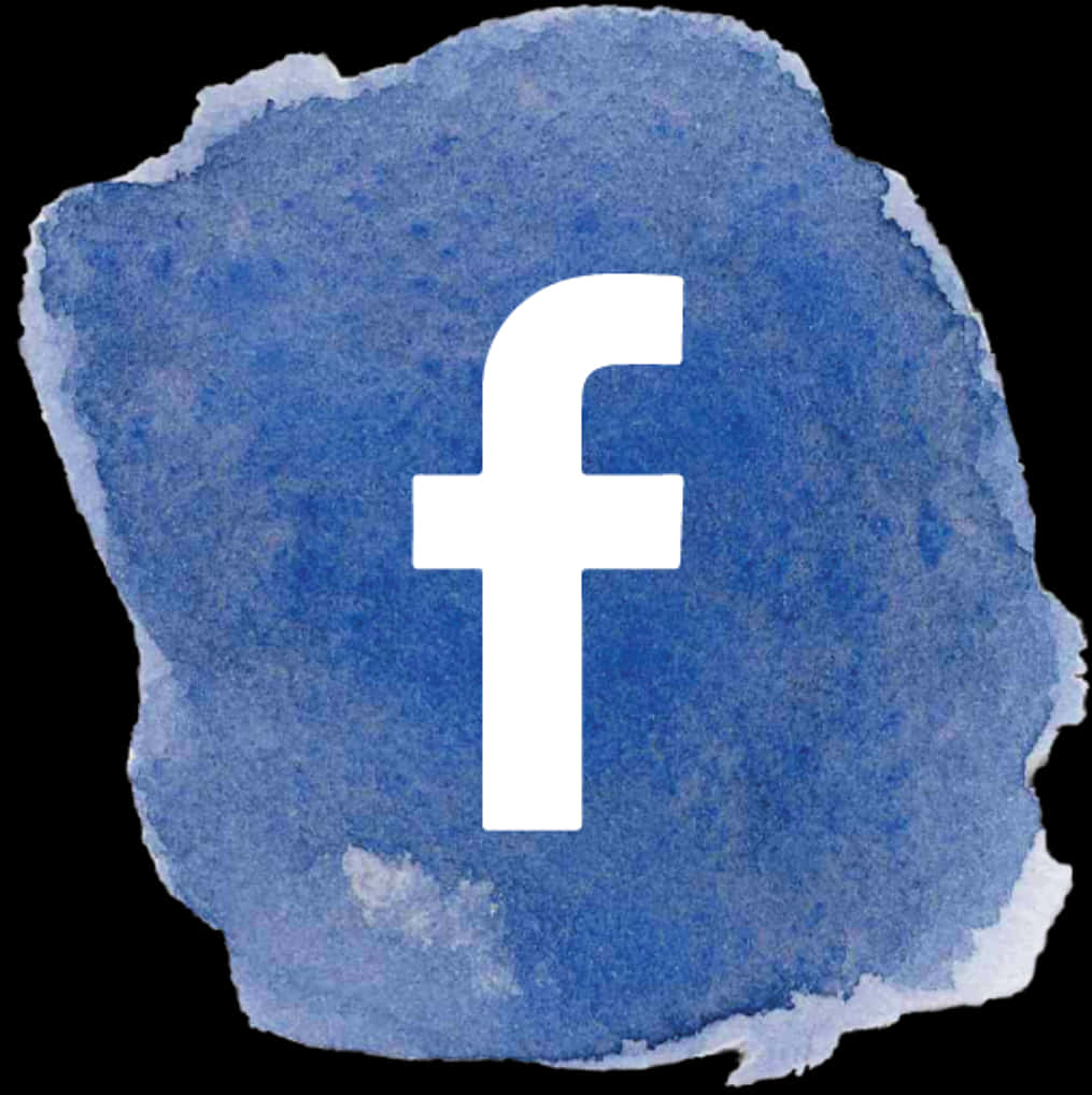 Facebook Logo Watercolor Texture PNG Image