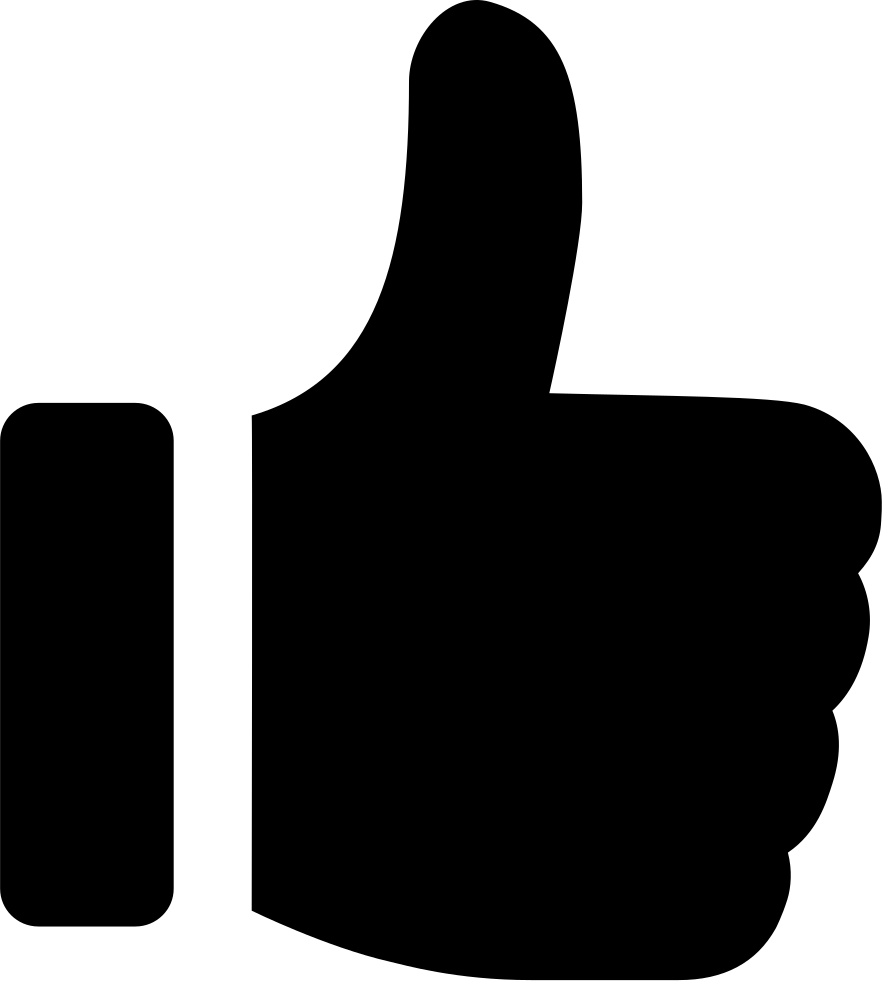 Facebook Thumb Up Icon Black PNG Image