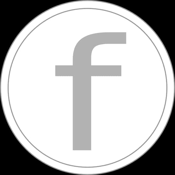 Facebook White Icon Circle PNG Image