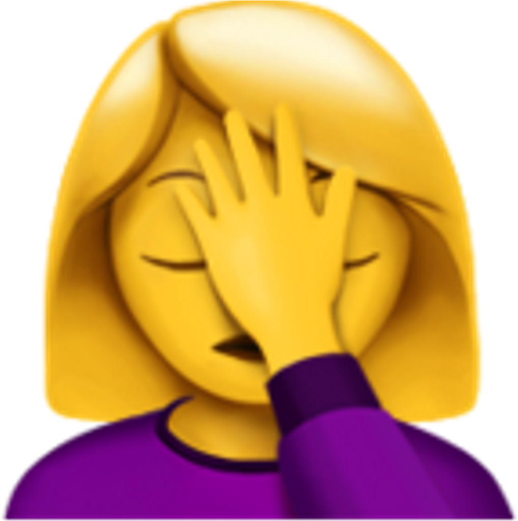 Facepalm Emoji Graphic PNG Image