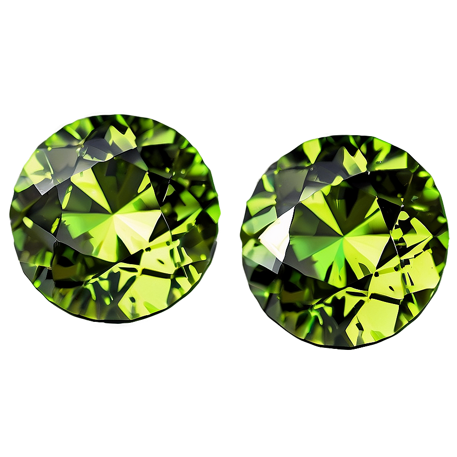 Faceted Peridot Jewel Png Mho PNG Image