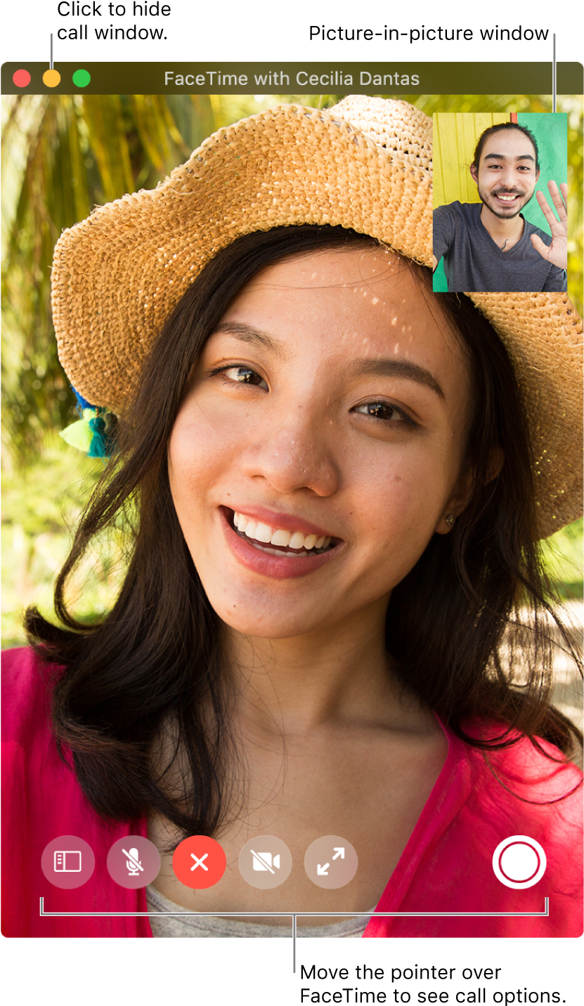 Facetime Call With Picturein Picture Feature PNG Image