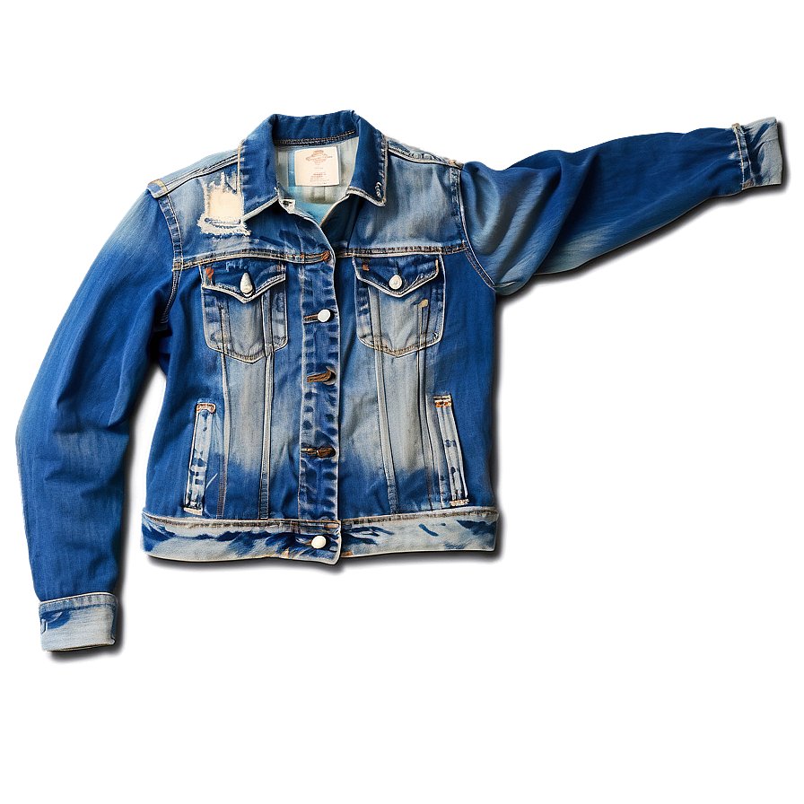 Faded Blue Jean Jacket Png Vbt44 PNG Image