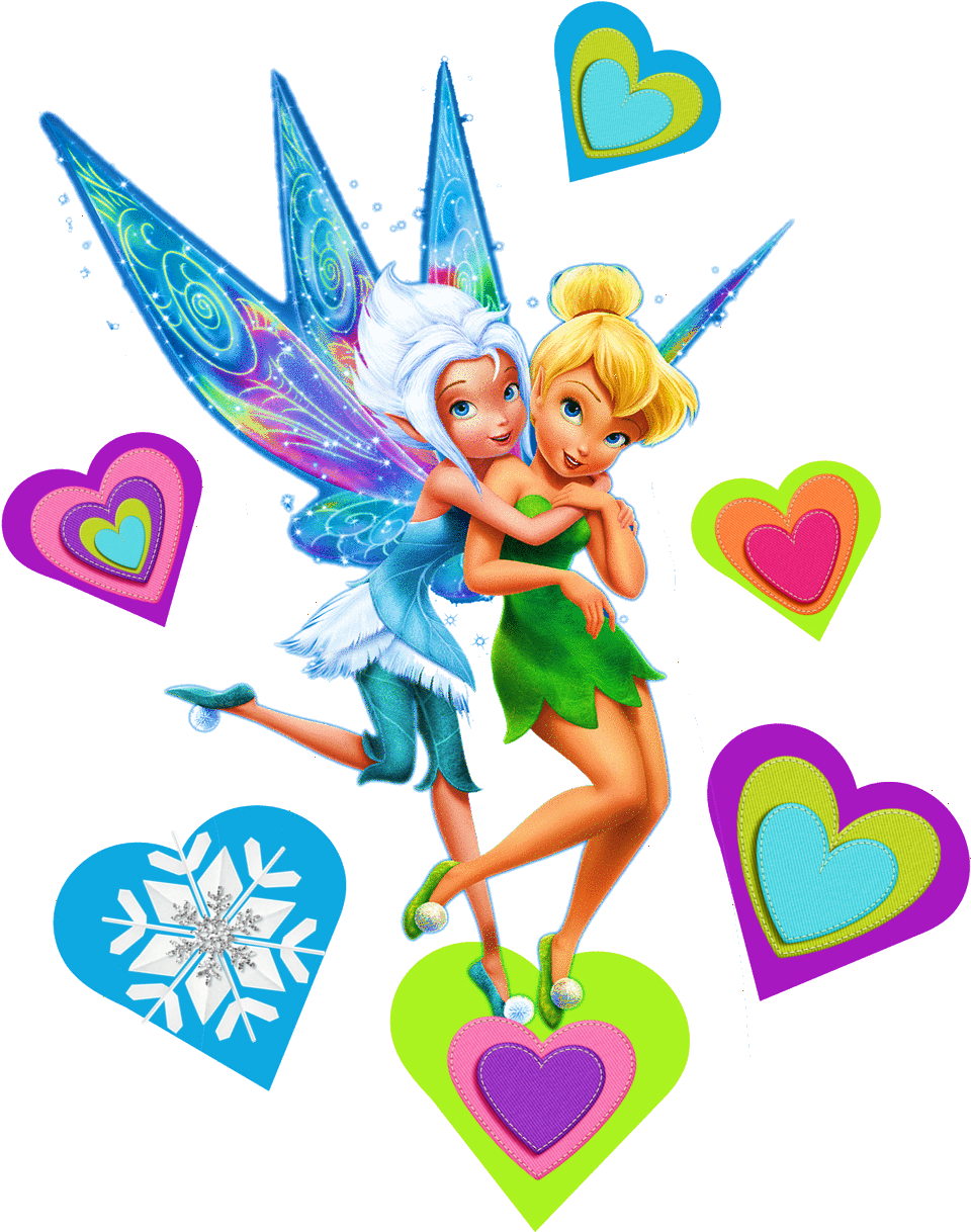 Fairy Friends Hugging PNG Image