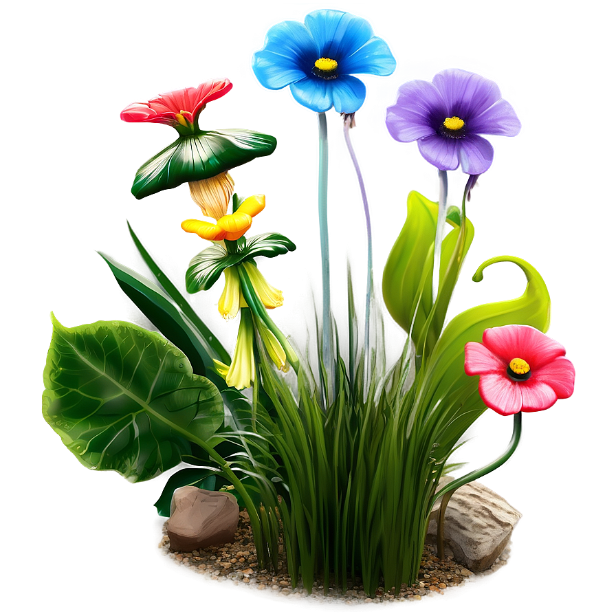 Fairy Garden Flowers Png Cii PNG Image