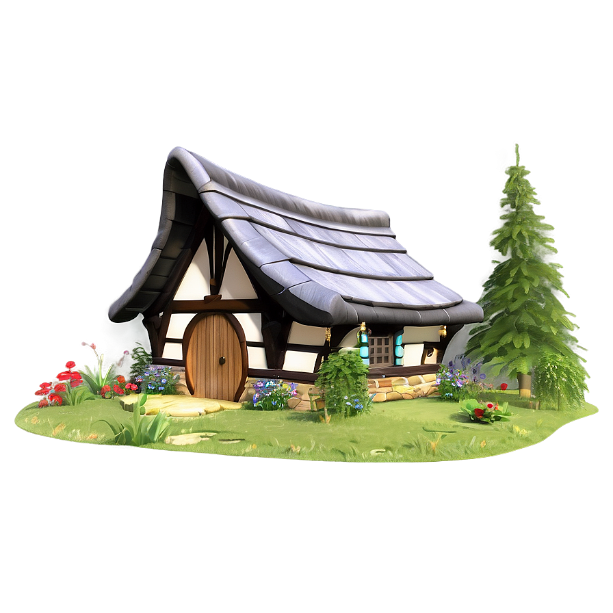 Fairy Tale Cottage Scene Png Quk PNG Image