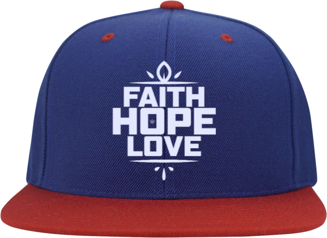 Faith Hope Love Blue Red Cap PNG Image