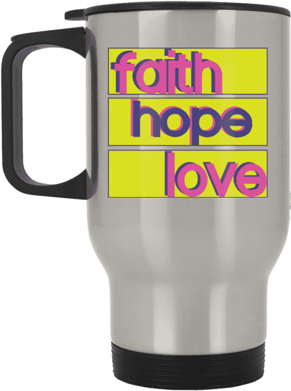 Faith Hope Love Mug PNG Image