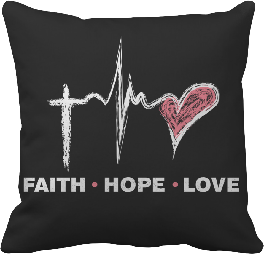 Faith Hope Love Pillow PNG Image