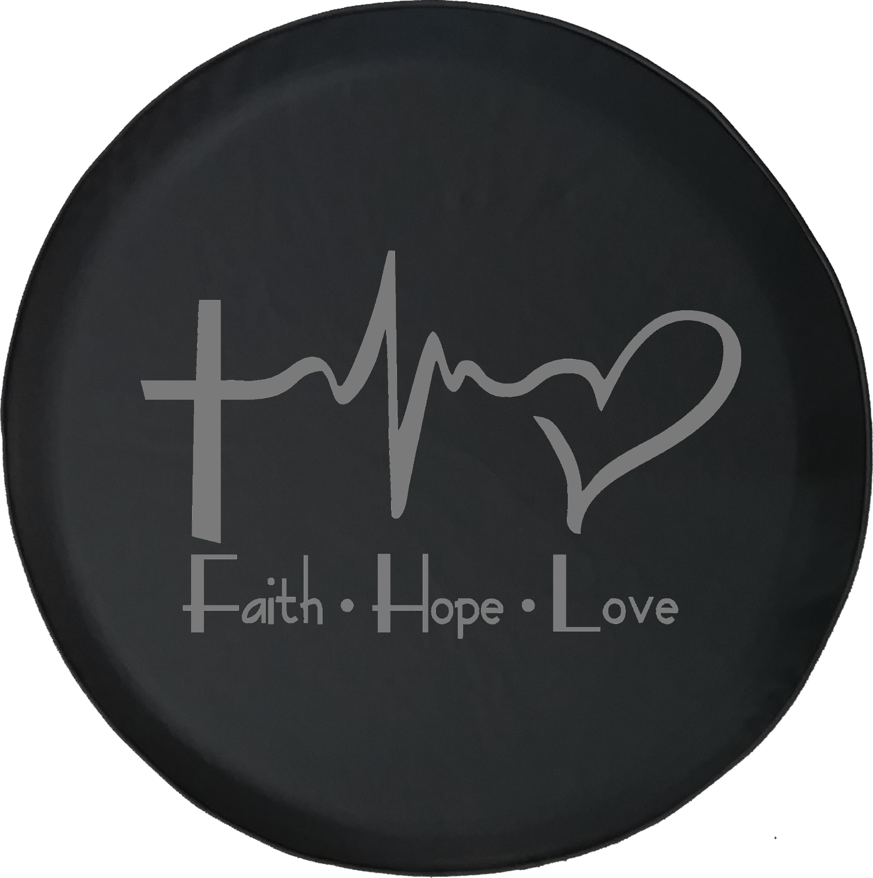 Faith Hope Love Plate Design PNG Image