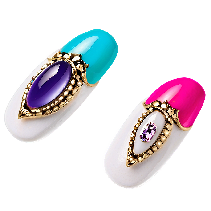 Fake Nails With Gems Png Pjf91 PNG Image