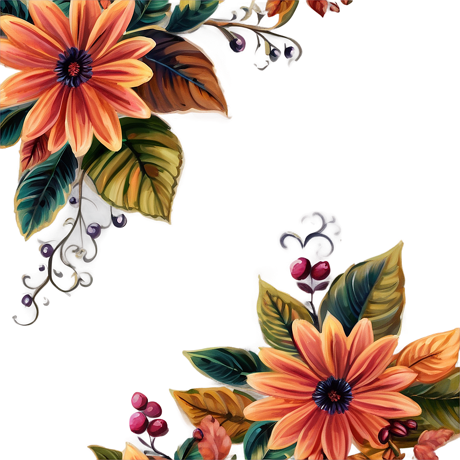 Fall Floral Fantasy Png 06272024 PNG Image