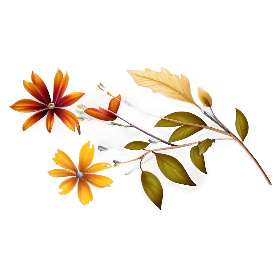 Fall Flowers Png Neg25 PNG Image