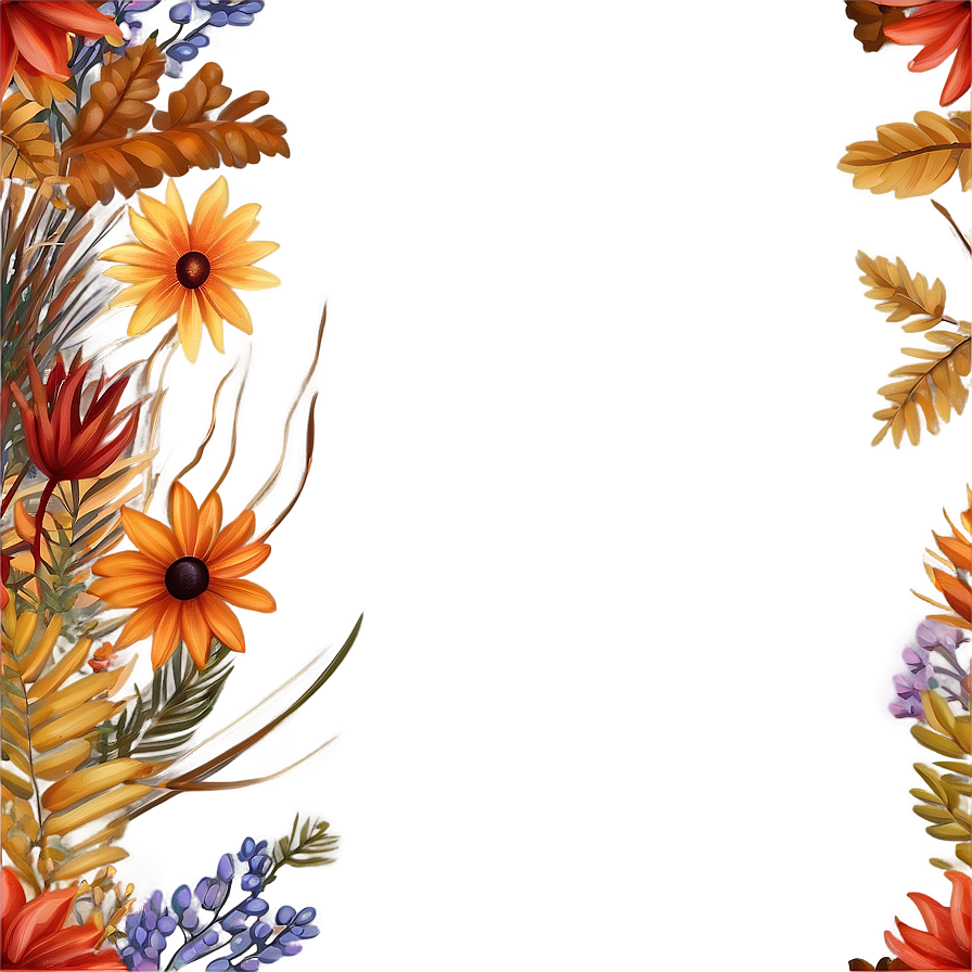 Fall Landscape Flowers Png 06272024 PNG Image