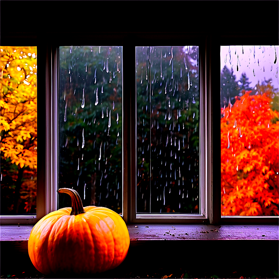 Fall Rainy Day Window Png 56 PNG Image