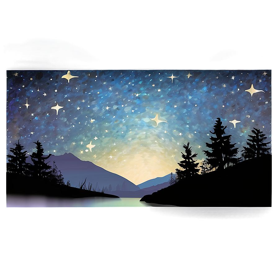 Fall Starry Night Sky Png Sdy PNG Image