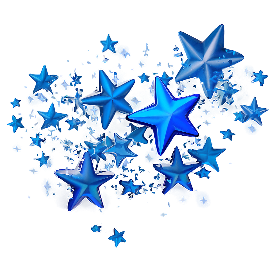 Falling Blue Stars Png Ocy19 PNG Image