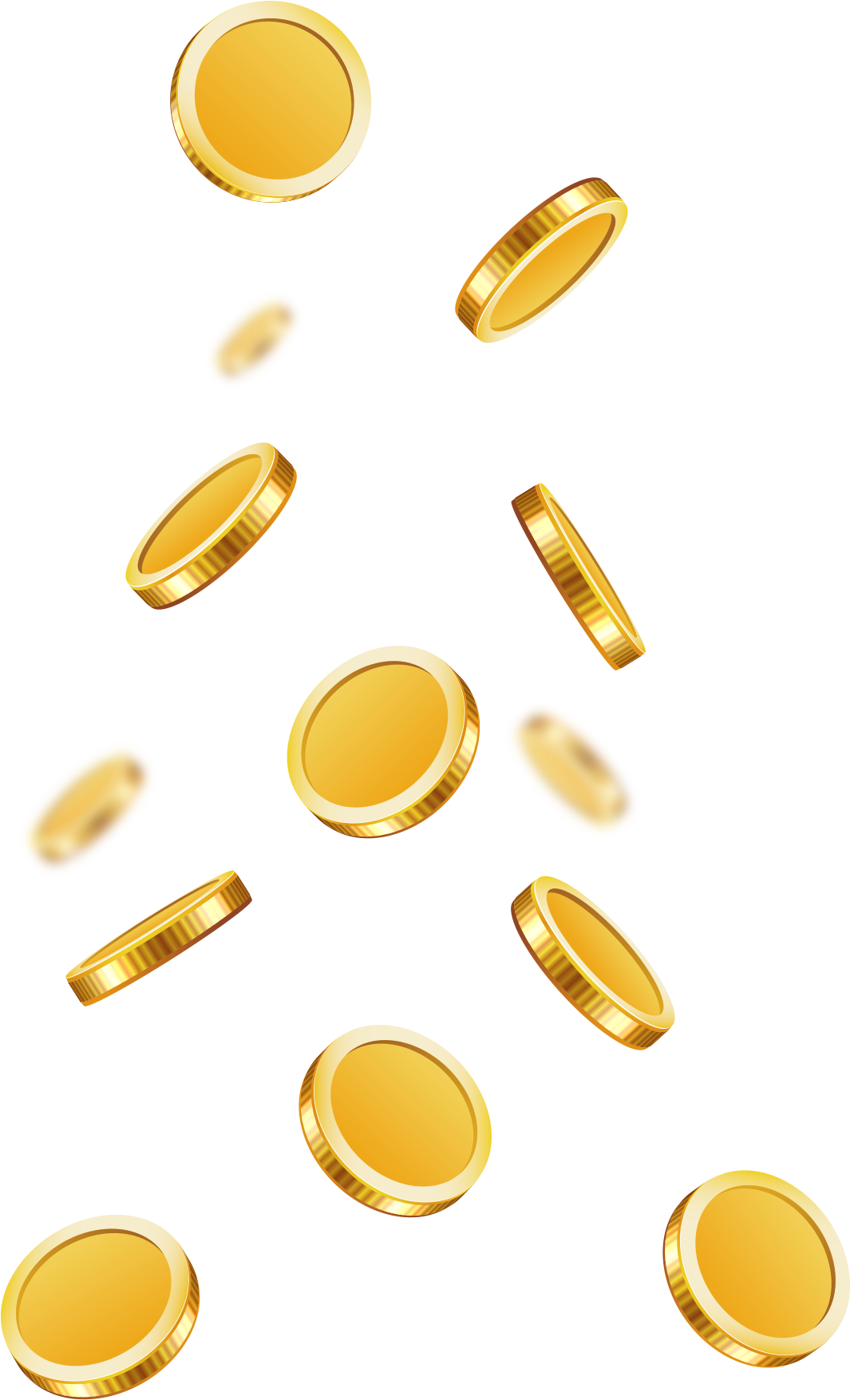 Falling Gold Coins PNG Image