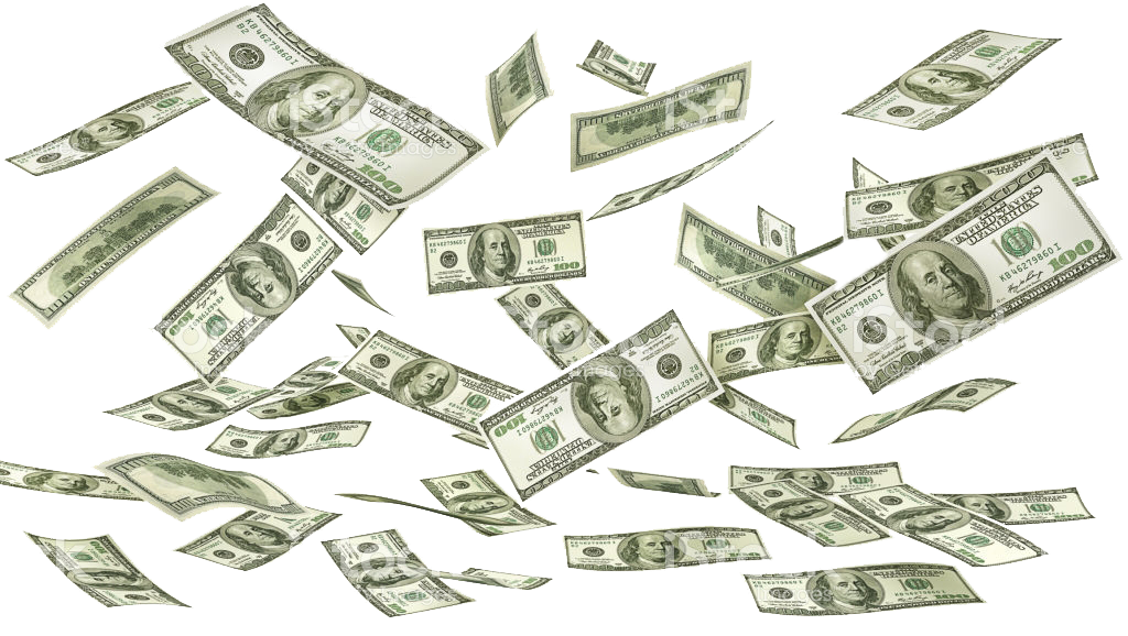 Falling Money Rain PNG Image