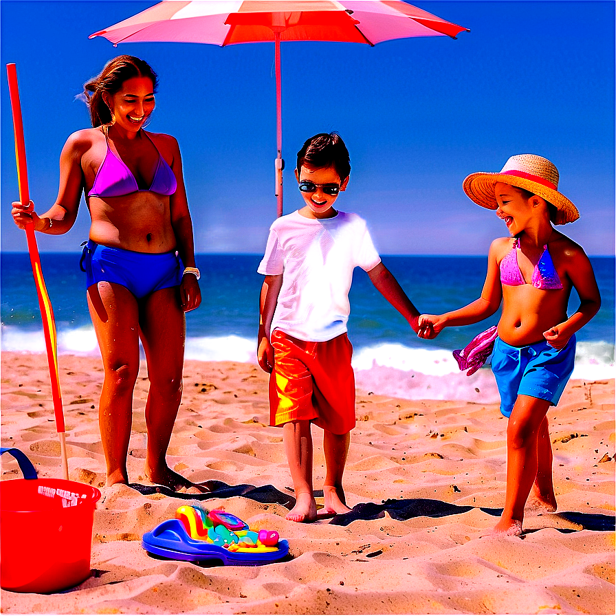 Family Fun Beach Day Png Axo78 PNG Image