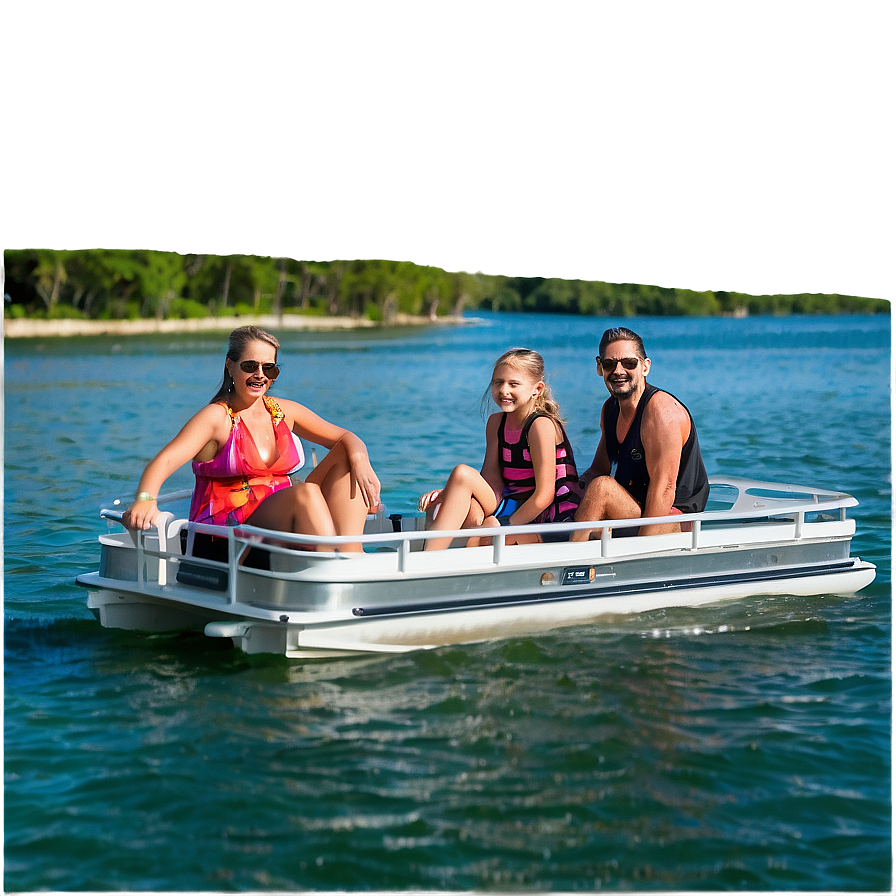 Family Fun Pontoon Outing Png 7 PNG Image