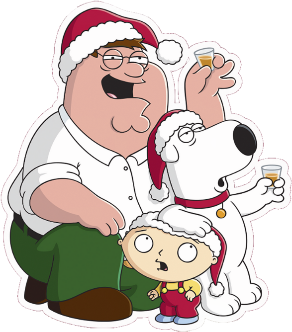 Family Guy Christmas Celebration PNG Image