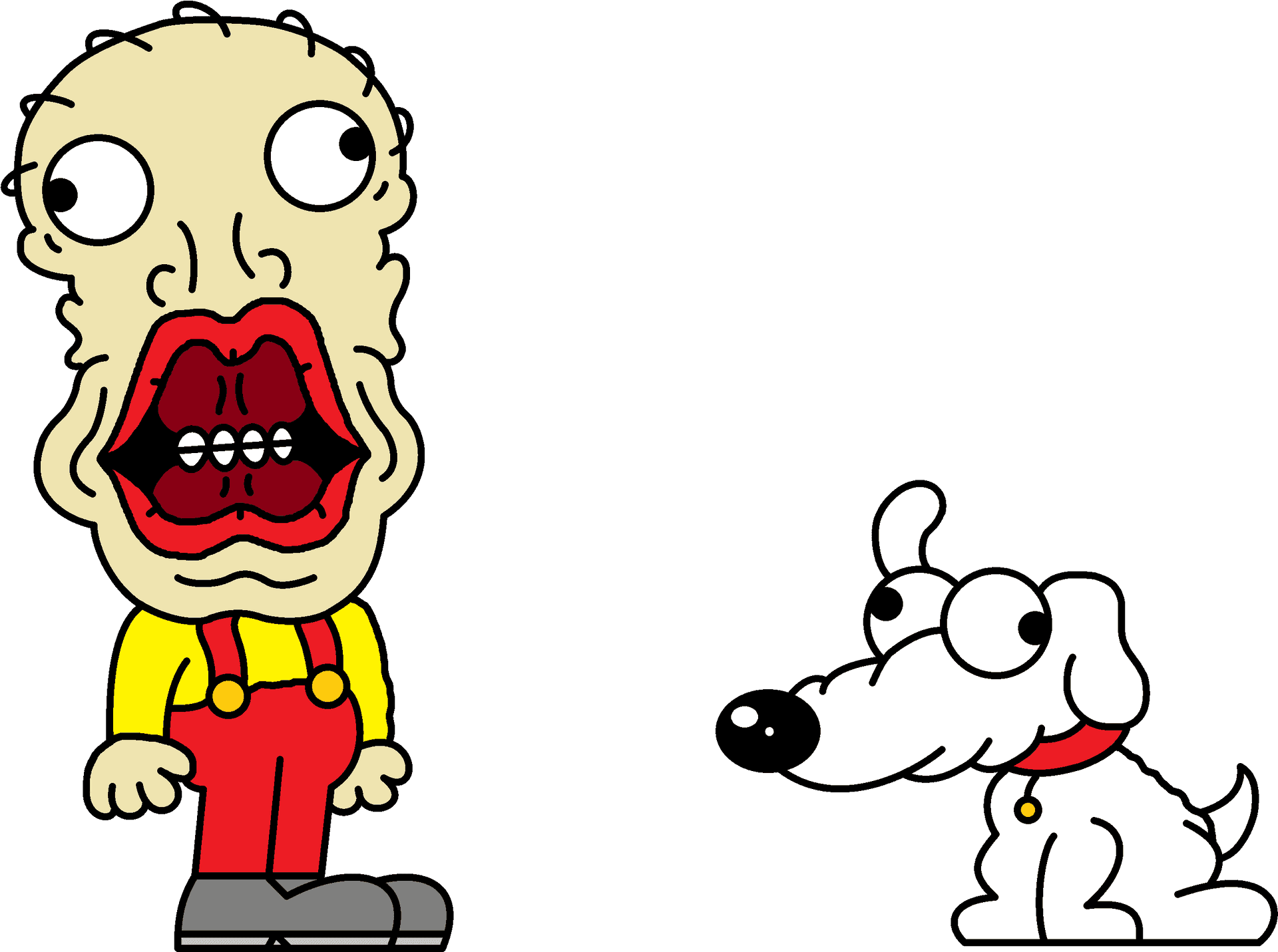 Family Guy Distorted Stewieand Brian PNG Image