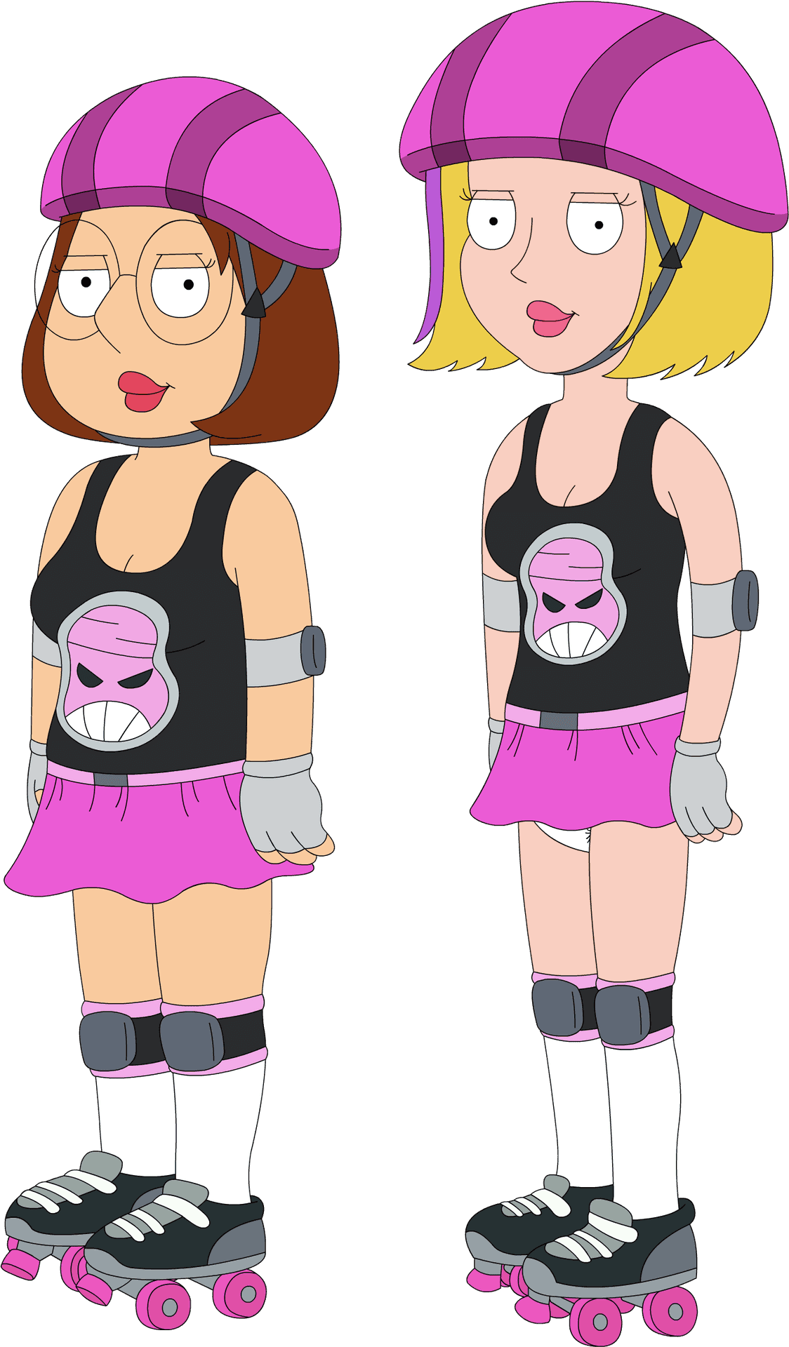 Family Guy Roller Skating Twins PNG Image