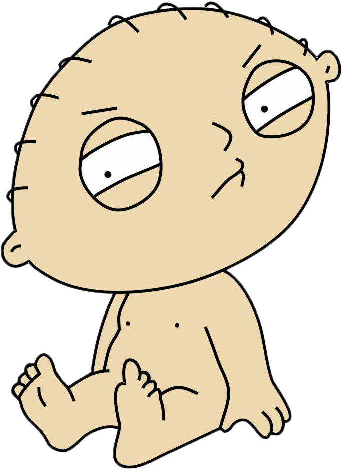 Family Guy Skeptical Baby Character PNG Image