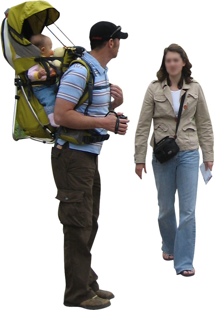 Family Hiking Adventure PNG Image