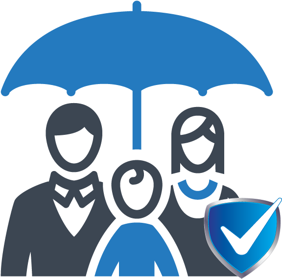 Family Insurance Protection Graphic PNG Image